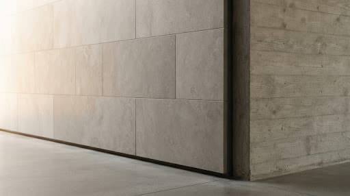 Architectural concrete and limestone wall texture
